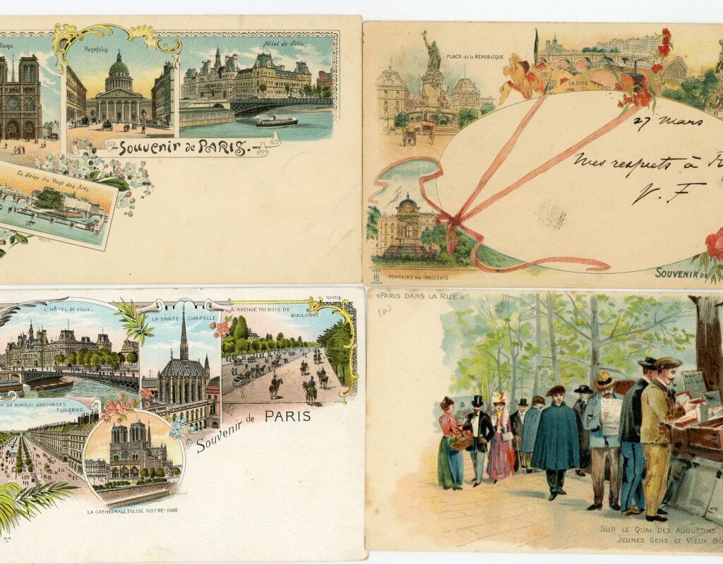 postales vintage paris