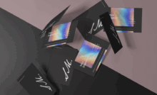 Tarjetas negras brillantes