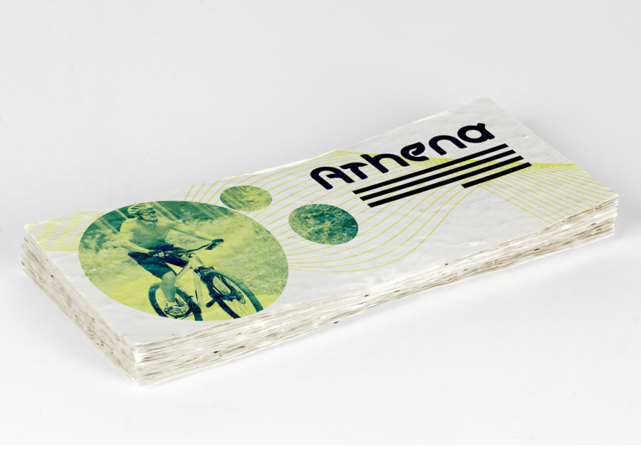 tarjeta papeles con semillas