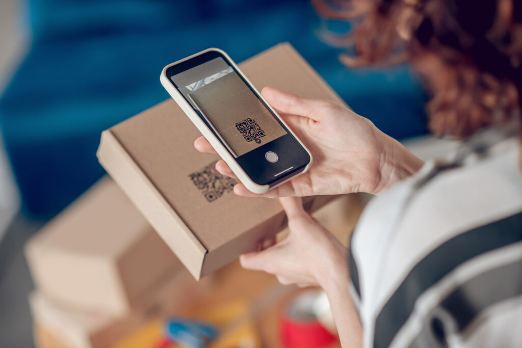 caja código QR