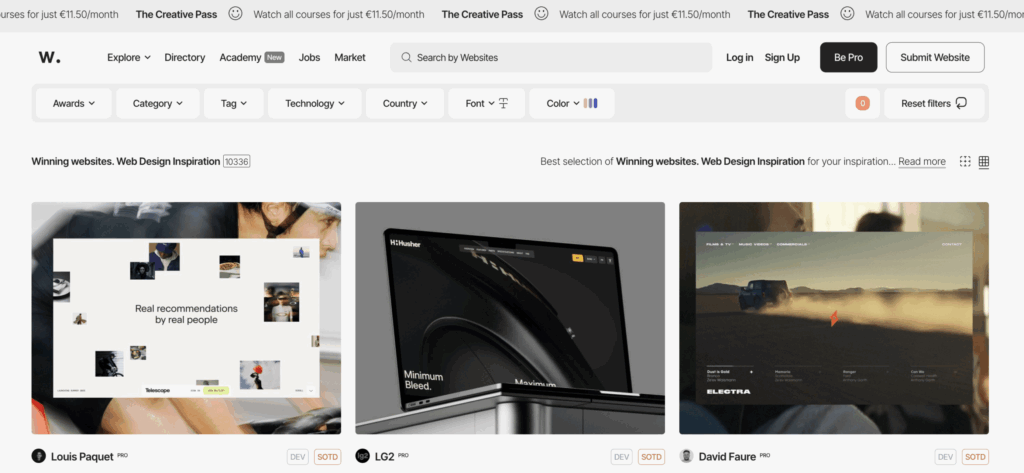 awwwards captura